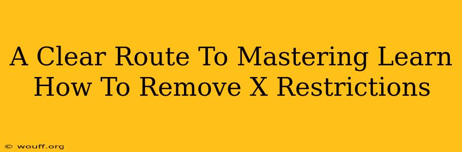 A Clear Route To Mastering Learn How To Remove X Restrictions