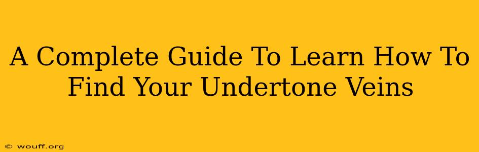 A Complete Guide To Learn How To Find Your Undertone Veins