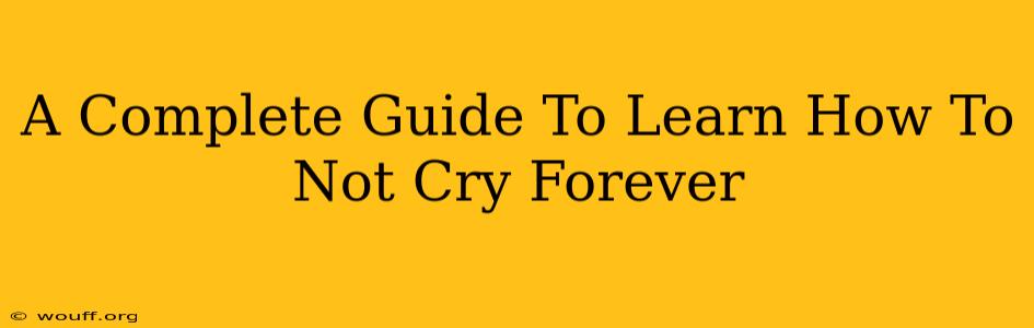 A Complete Guide To Learn How To Not Cry Forever