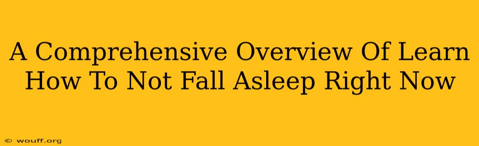 A Comprehensive Overview Of Learn How To Not Fall Asleep Right Now