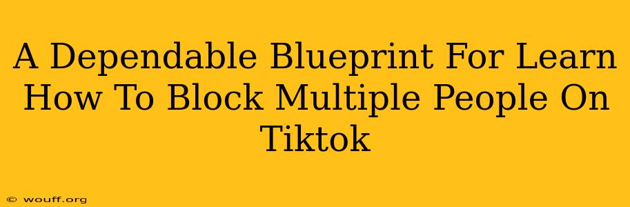 A Dependable Blueprint For Learn How To Block Multiple People On Tiktok