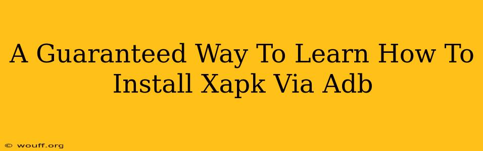 A Guaranteed Way To Learn How To Install Xapk Via Adb