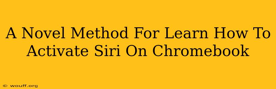 A Novel Method For Learn How To Activate Siri On Chromebook