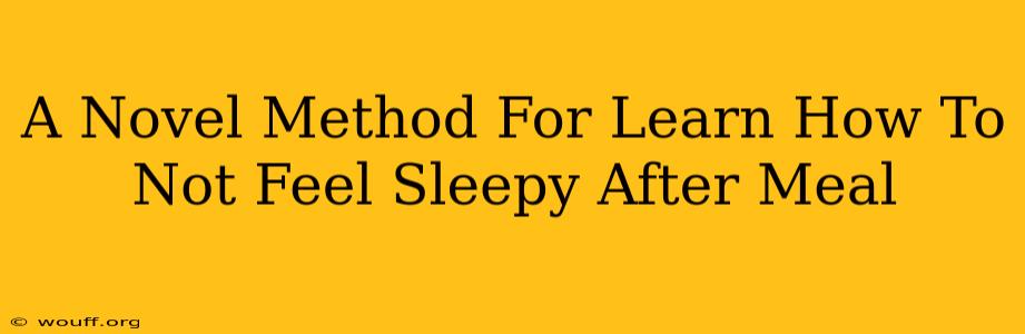 A Novel Method For Learn How To Not Feel Sleepy After Meal