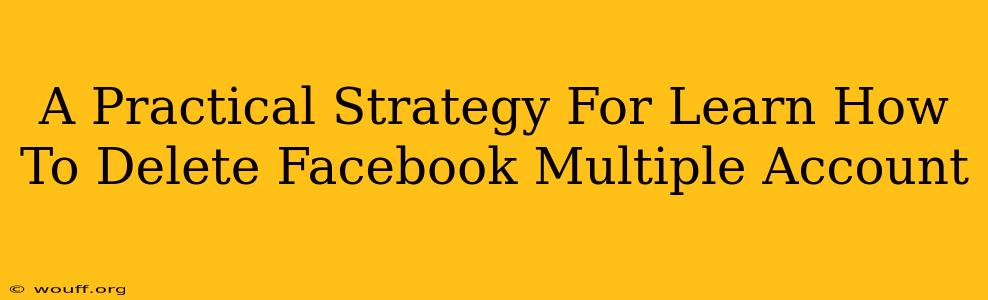 A Practical Strategy For Learn How To Delete Facebook Multiple Account