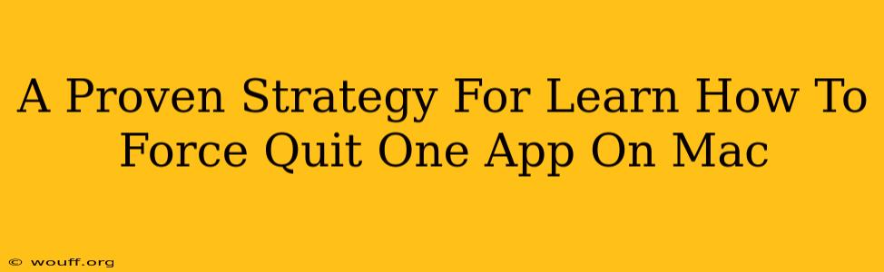 A Proven Strategy For Learn How To Force Quit One App On Mac