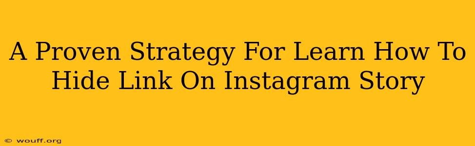 A Proven Strategy For Learn How To Hide Link On Instagram Story