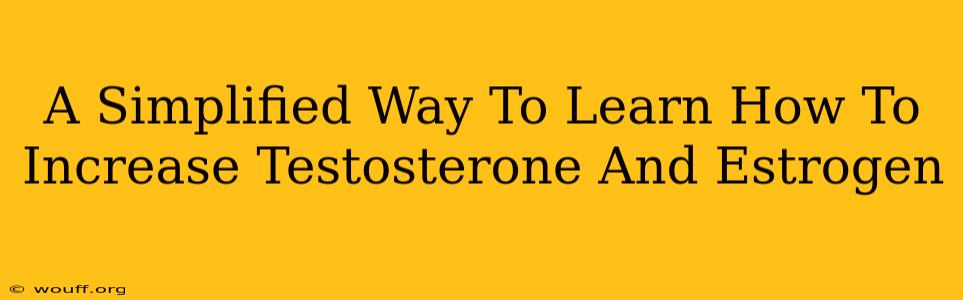 A Simplified Way To Learn How To Increase Testosterone And Estrogen