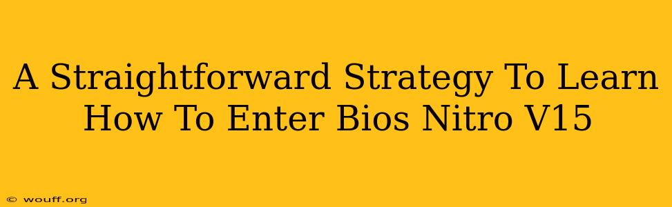 A Straightforward Strategy To Learn How To Enter Bios Nitro V15