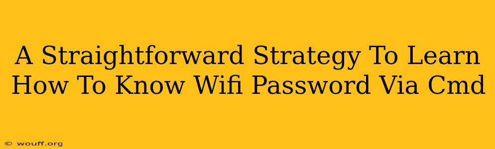 A Straightforward Strategy To Learn How To Know Wifi Password Via Cmd