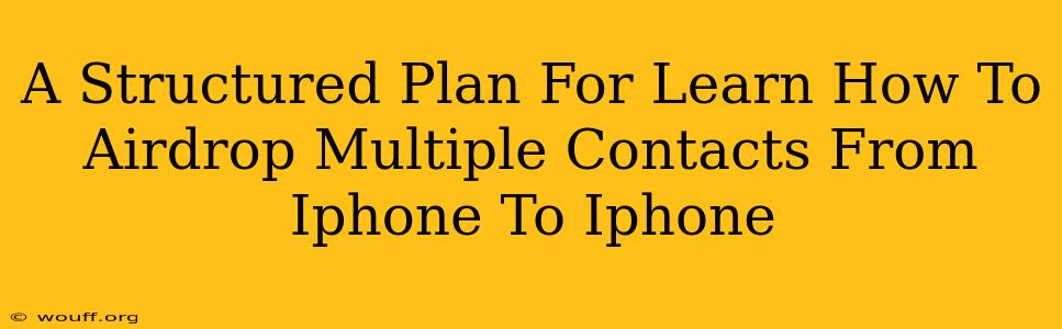 A Structured Plan For Learn How To Airdrop Multiple Contacts From Iphone To Iphone