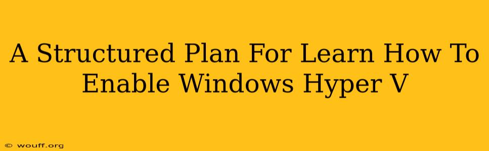 A Structured Plan For Learn How To Enable Windows Hyper V