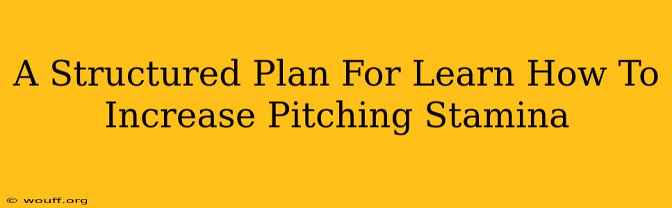 A Structured Plan For Learn How To Increase Pitching Stamina