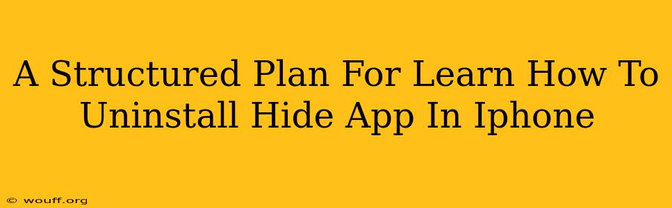 A Structured Plan For Learn How To Uninstall Hide App In Iphone