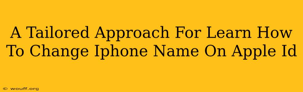 A Tailored Approach For Learn How To Change Iphone Name On Apple Id