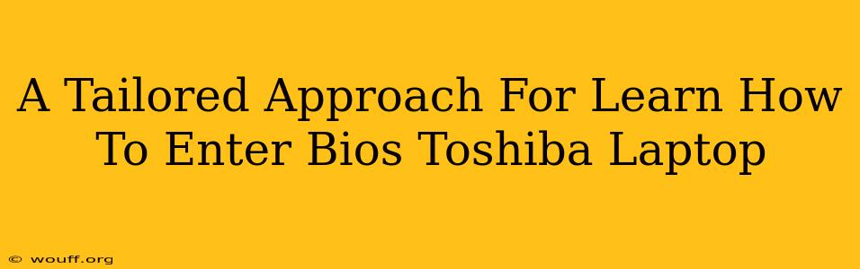 A Tailored Approach For Learn How To Enter Bios Toshiba Laptop