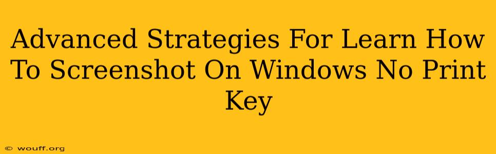 Advanced Strategies For Learn How To Screenshot On Windows No Print Key