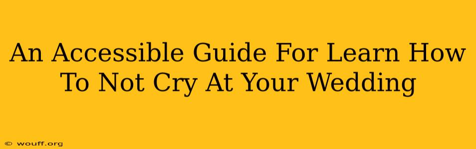 An Accessible Guide For Learn How To Not Cry At Your Wedding