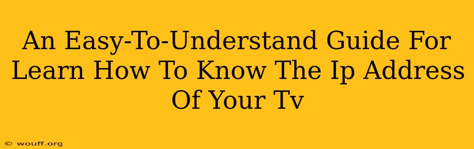 An Easy-To-Understand Guide For Learn How To Know The Ip Address Of Your Tv