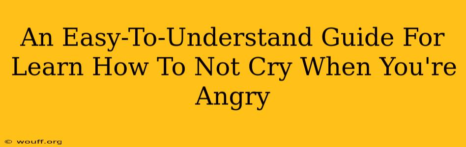 An Easy-To-Understand Guide For Learn How To Not Cry When You're Angry