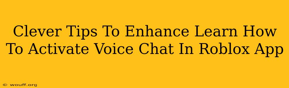 Clever Tips To Enhance Learn How To Activate Voice Chat In Roblox App