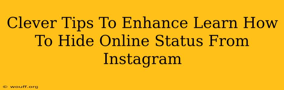 Clever Tips To Enhance Learn How To Hide Online Status From Instagram