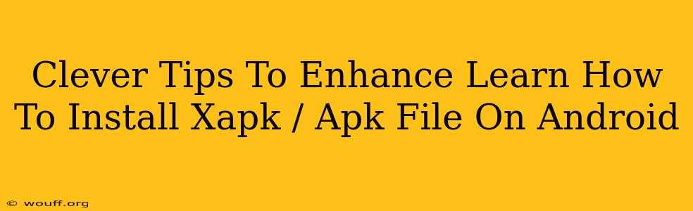 Clever Tips To Enhance Learn How To Install Xapk / Apk File On Android