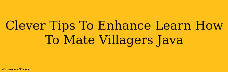 Clever Tips To Enhance Learn How To Mate Villagers Java