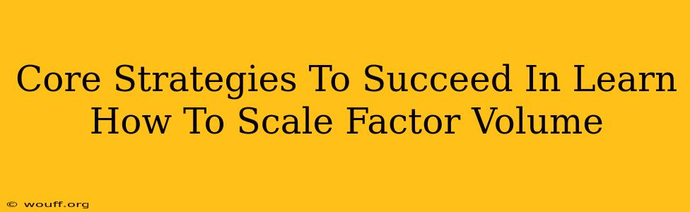 Core Strategies To Succeed In Learn How To Scale Factor Volume