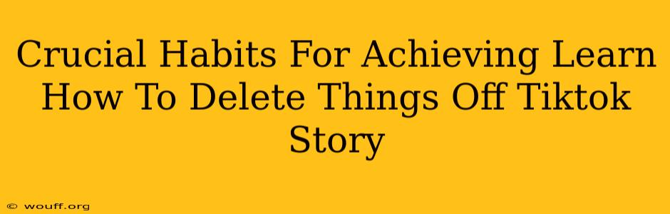 Crucial Habits For Achieving Learn How To Delete Things Off Tiktok Story