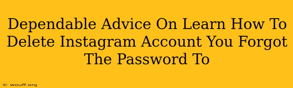 Dependable Advice On Learn How To Delete Instagram Account You Forgot The Password To