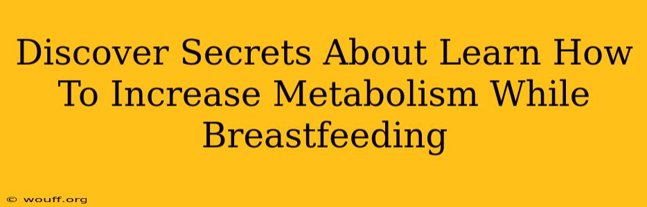 Discover Secrets About Learn How To Increase Metabolism While Breastfeeding