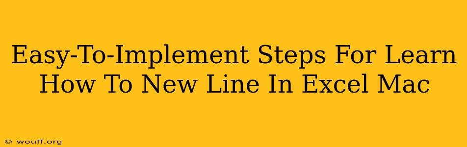 Easy-To-Implement Steps For Learn How To New Line In Excel Mac