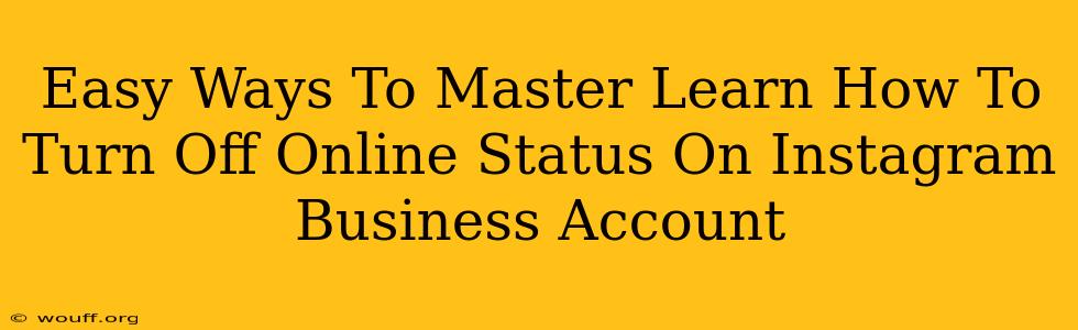 Easy Ways To Master Learn How To Turn Off Online Status On Instagram Business Account