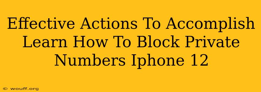 Effective Actions To Accomplish Learn How To Block Private Numbers Iphone 12