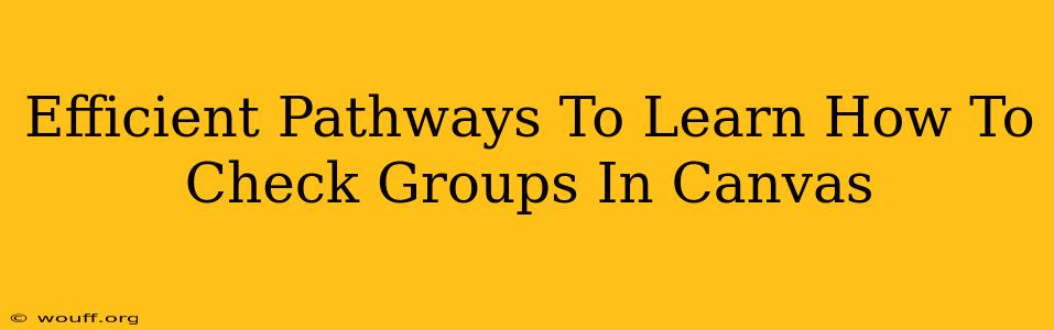 Efficient Pathways To Learn How To Check Groups In Canvas