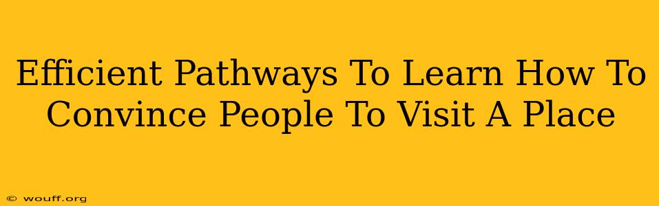 Efficient Pathways To Learn How To Convince People To Visit A Place