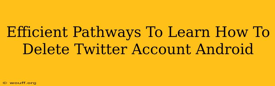 Efficient Pathways To Learn How To Delete Twitter Account Android