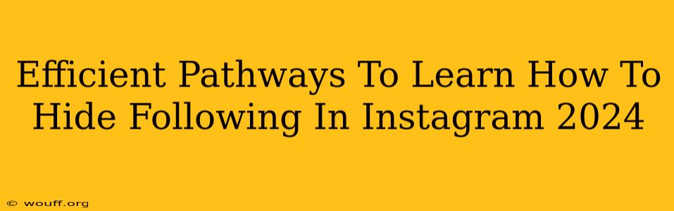 Efficient Pathways To Learn How To Hide Following In Instagram 2024