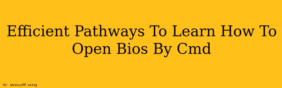 Efficient Pathways To Learn How To Open Bios By Cmd