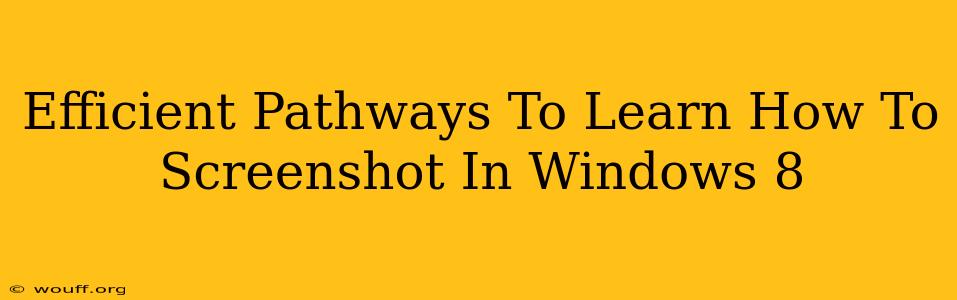 Efficient Pathways To Learn How To Screenshot In Windows 8