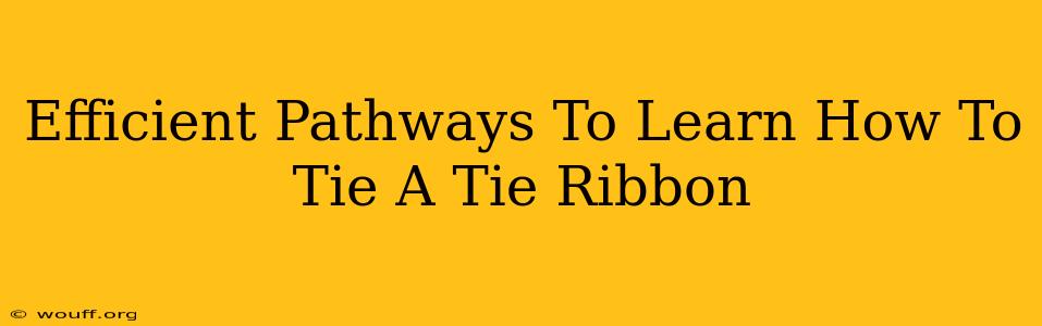 Efficient Pathways To Learn How To Tie A Tie Ribbon