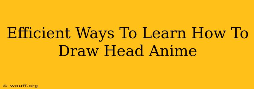 Efficient Ways To Learn How To Draw Head Anime