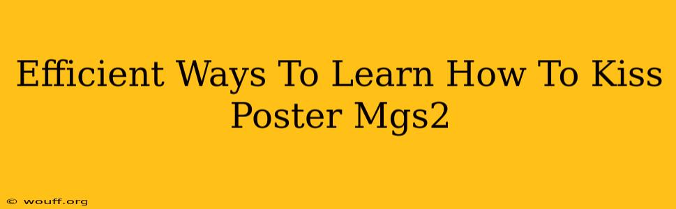 Efficient Ways To Learn How To Kiss Poster Mgs2