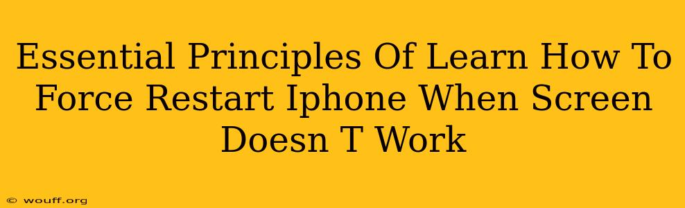 Essential Principles Of Learn How To Force Restart Iphone When Screen Doesn T Work