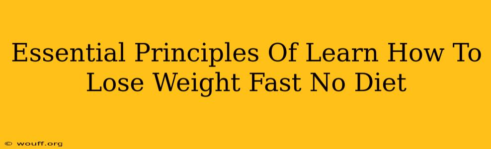 Essential Principles Of Learn How To Lose Weight Fast No Diet