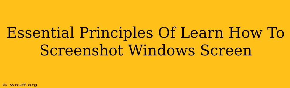 Essential Principles Of Learn How To Screenshot Windows Screen