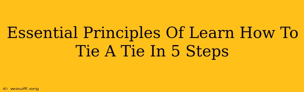 Essential Principles Of Learn How To Tie A Tie In 5 Steps