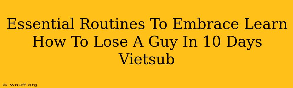 Essential Routines To Embrace Learn How To Lose A Guy In 10 Days Vietsub