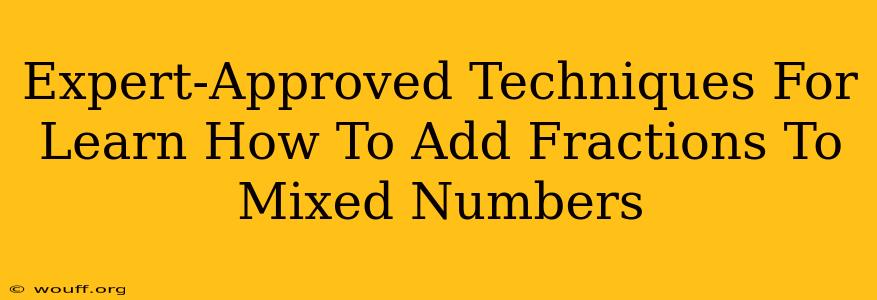 Expert-Approved Techniques For Learn How To Add Fractions To Mixed Numbers